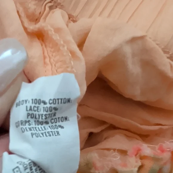 Aerie Floral Lace Trim Mini Skirt - Peach and Pink - Picture 6 of 7